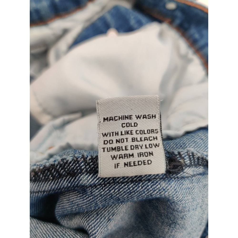 Miss Selfie Womens Medium Wash Cropped Distressed Denim Jean Jacket Large L - Picture 9 of 9